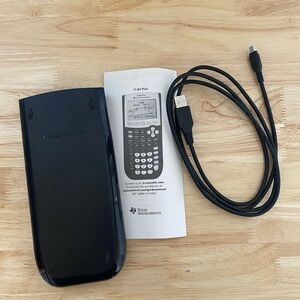 Texas Instruments Black TI-84 Plus with USB Cable and Manual